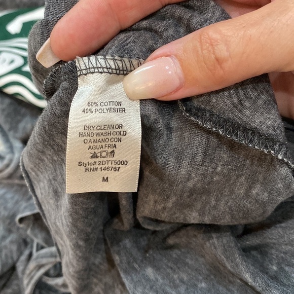 Starbucks Muscle racer back tank top gray green white size medium New NWT - Picture 7 of 7